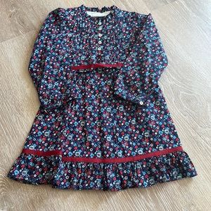Oscar de la Renta 2y floral dress with tie